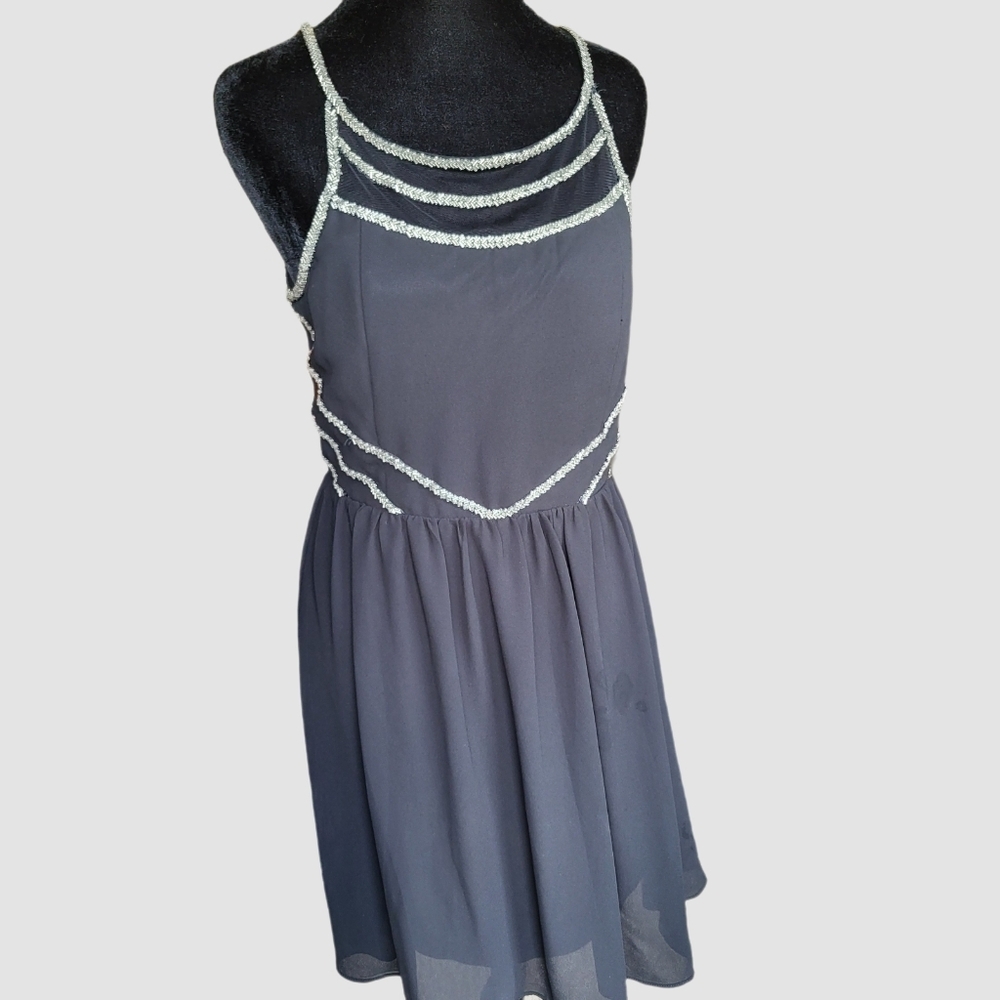 Y2K Beaded Bodice Dress Empire Waist Size M Gianni Binni Fairy Grunge Christmas